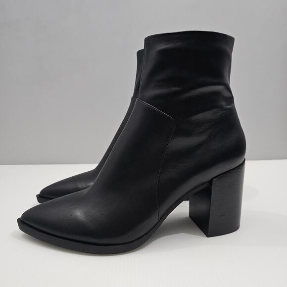 Jeffrey Campbell Duncann Ankle Bootie Womens 10 Black Pointed Toe Heeled Chic - Picture 15 of 15